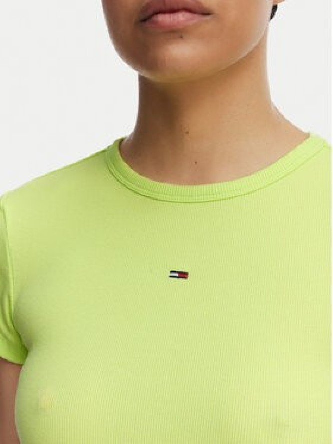 Tommy Jeans Sukienka letnia Flag DW0DW22613 Zielony jasny Slim Fit