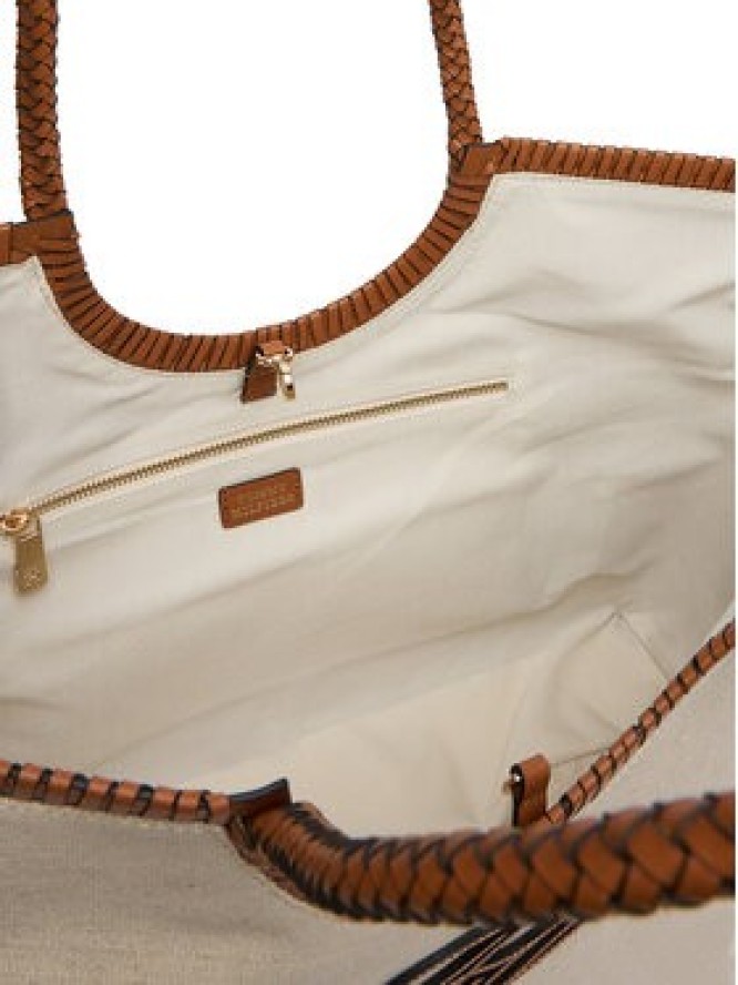 Tommy Hilfiger Torebka Th Elev Summ Maxi Tote Canvas AW0AW18629 Beżowy