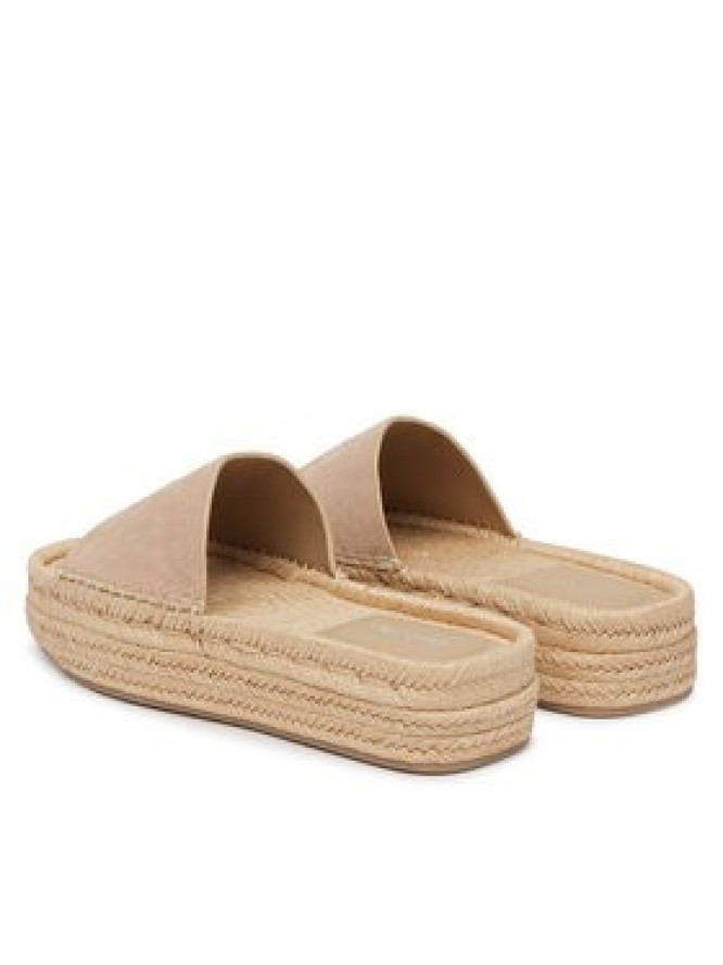 Calvin Klein Espadryle Flatf Espa Mule Nub Mg HW0HW02890 Beżowy