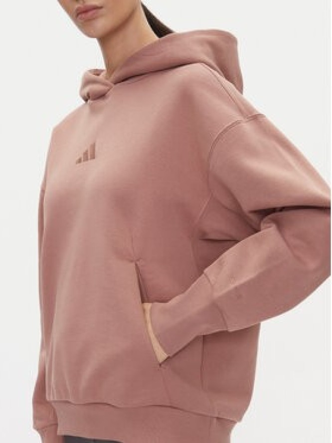 adidas Bluza ALL SZN Fleece JD4669 Różowy Loose Fit