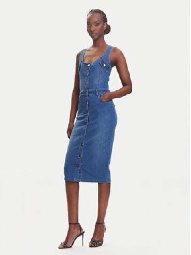 Fracomina Sukienka jeansowa FP25SD4001D46402 Niebieski Slim Fit