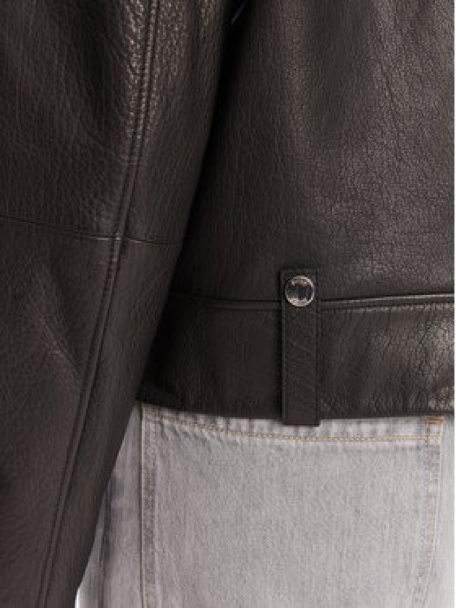 BOSS Kurtka skórzana C_Sandy 50541769 Czarny Regular Fit
