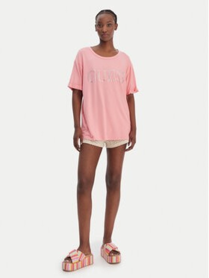 Guess T-Shirt E5GI07 K68D2 Różowy Regular Fit