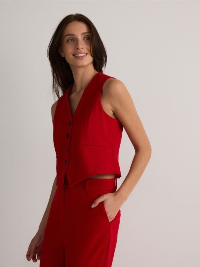 Kamizelka garniturowa - czerwony