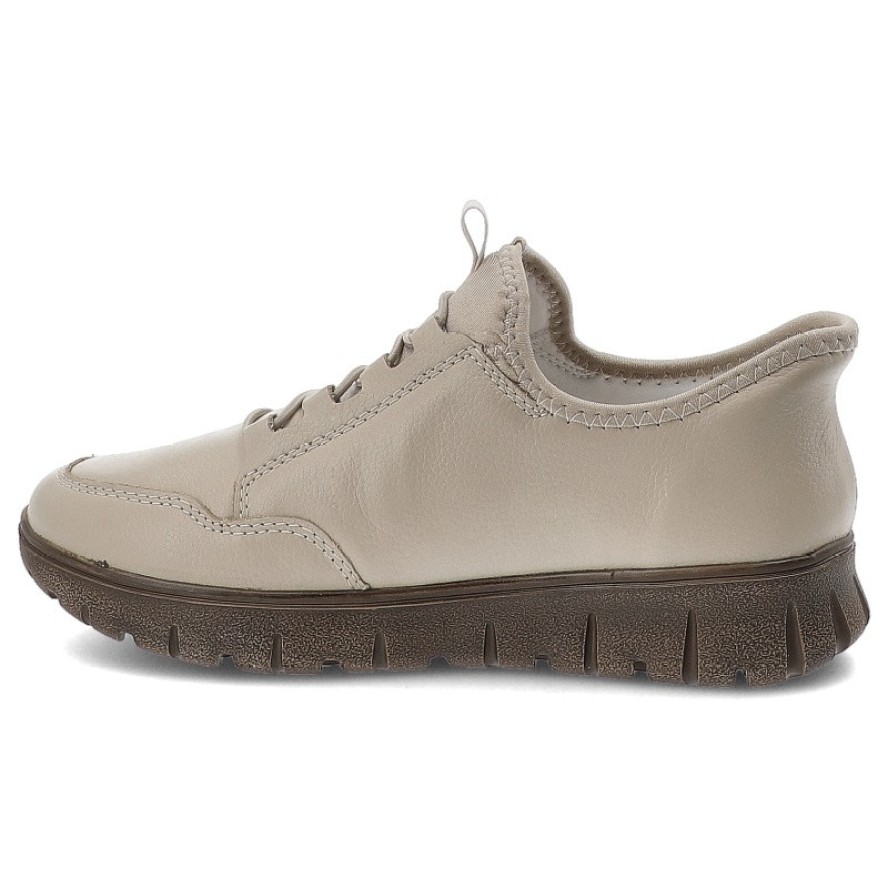 Beżowe Półbuty Rieker Wsuwane Buty Damskie