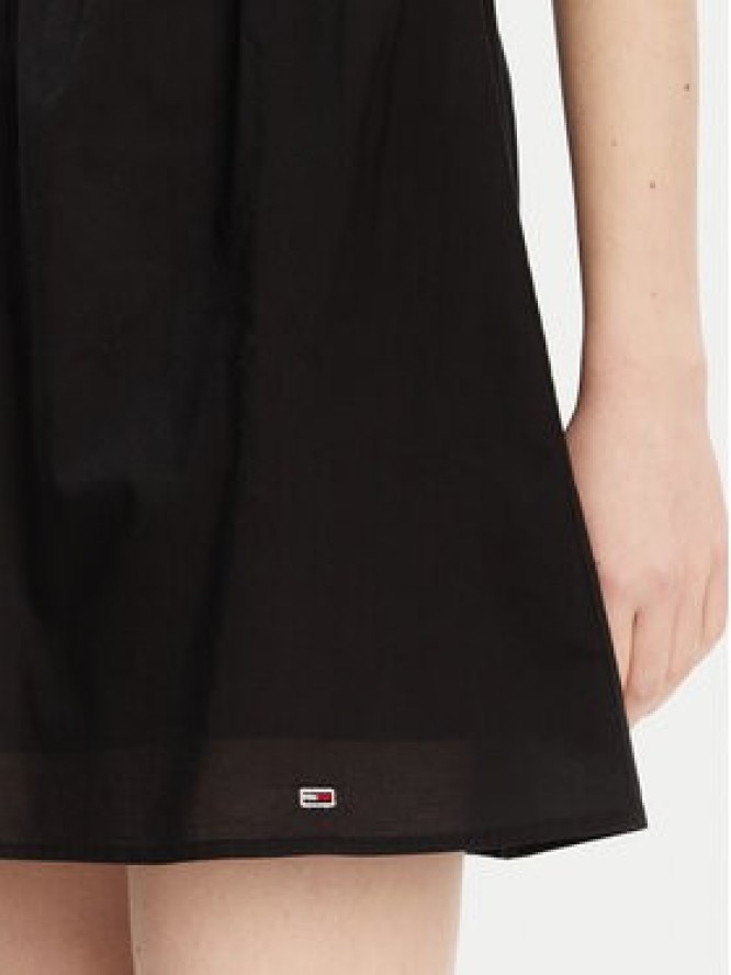 Tommy Jeans Sukienka letnia Voile DW0DW21334 Czarny Regular Fit