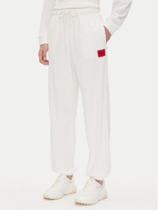 HUGO Spodnie dresowe Neve_Pants 50531692 Écru Relaxed Fit