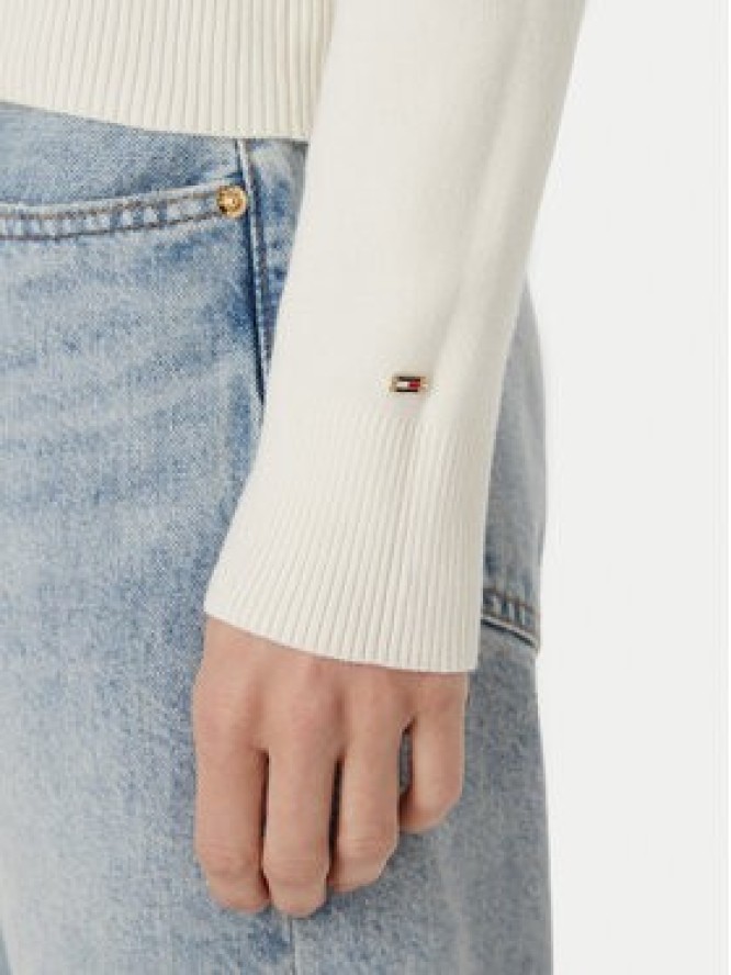 Tommy Hilfiger Sweter Full WW0WW52298 Kremowy Regular Fit