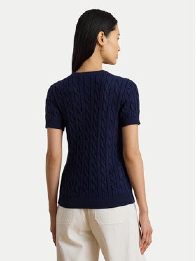 LAUREN RALPH LAUREN Sweter 200P07025001 Granatowy Relaxed Fit