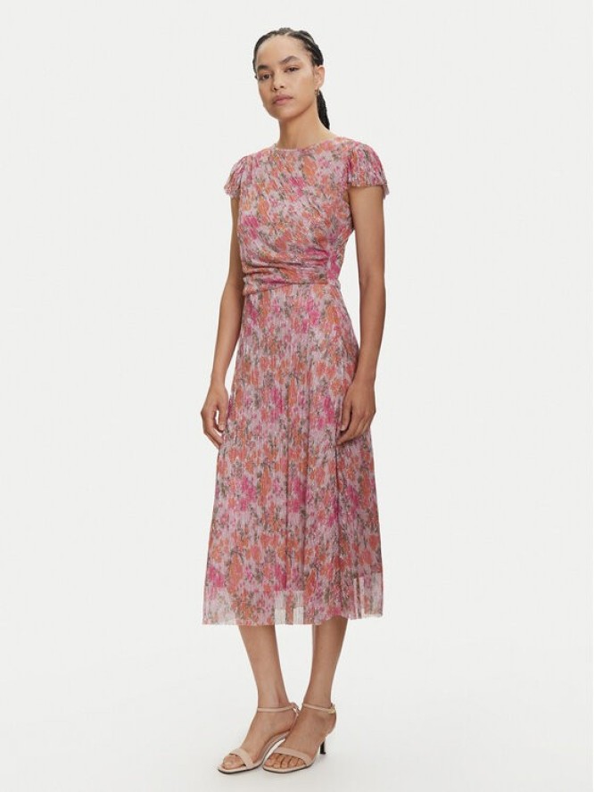 Swing Sukienka koktajlowa 5AJ03000 Różowy Regular Fit