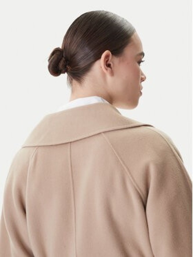 Weekend Max Mara Płaszcz wełniany Civada 2615011011 Beżowy Regular Fit
