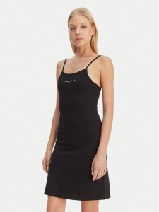 Tommy Jeans Sukienka codzienna Linear DW0DW22338 Czarny Slim Fit