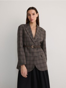 Marynarka z paskiem w talii - wielobarwny