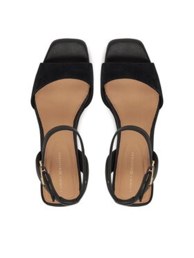 Tommy Hilfiger Espadryle Leather & Suede High Wedge Espad FW0FW08803 Czarny