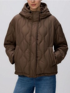 Pikowana kurtka - oliwkowy