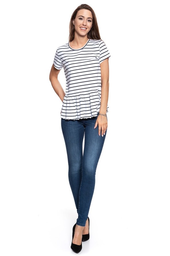 MUSTANG T SHIRT DAMSKI Alina C Ruffle 1009444 11722