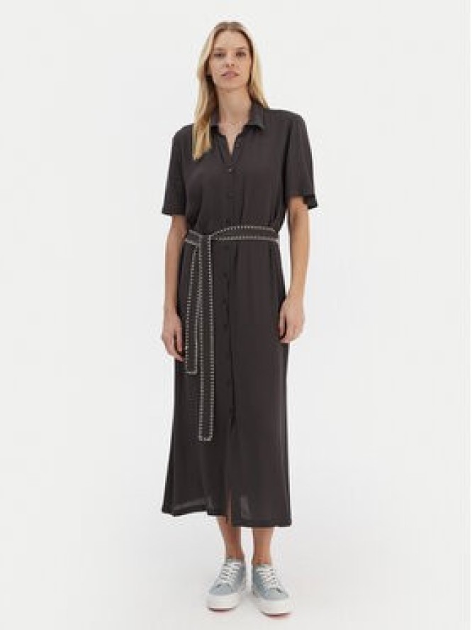 Roxy Sukienka koszulowa Island Escape Solid ERJWD03884 Szary Regular Fit