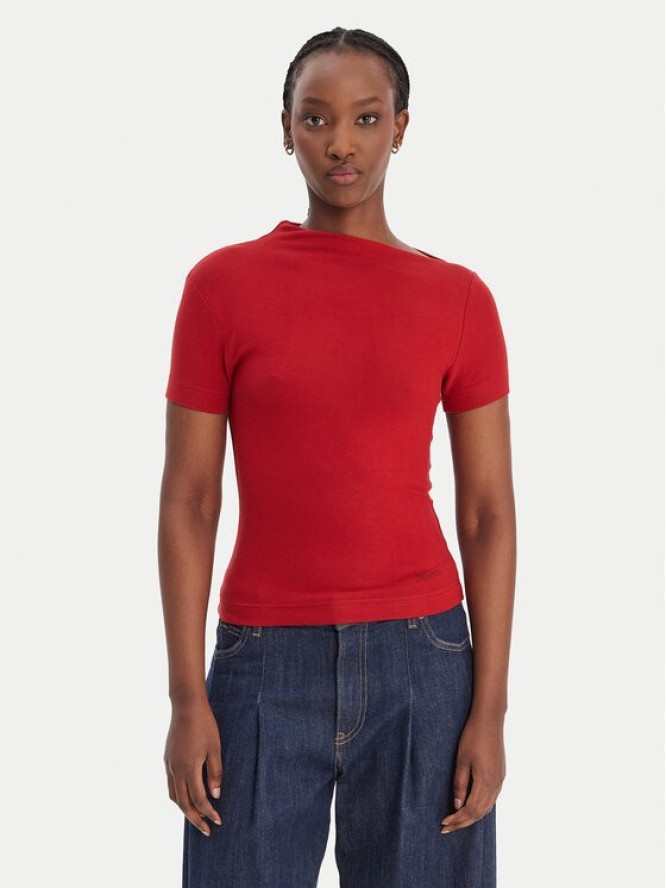 Guess Bluzka W6RP16 KD012 Czerwony Regular Fit