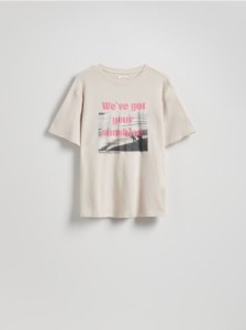 T-shirt z nadrukiem - jasnoszary