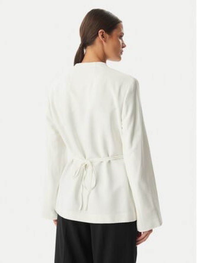 Calvin Klein Marynarka LV044F408G Kremowy Regular Fit