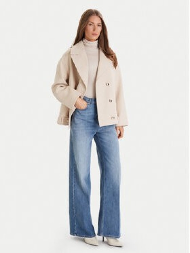 Morgan Płaszcz wełniany 252-GMOON Beżowy Regular Fit