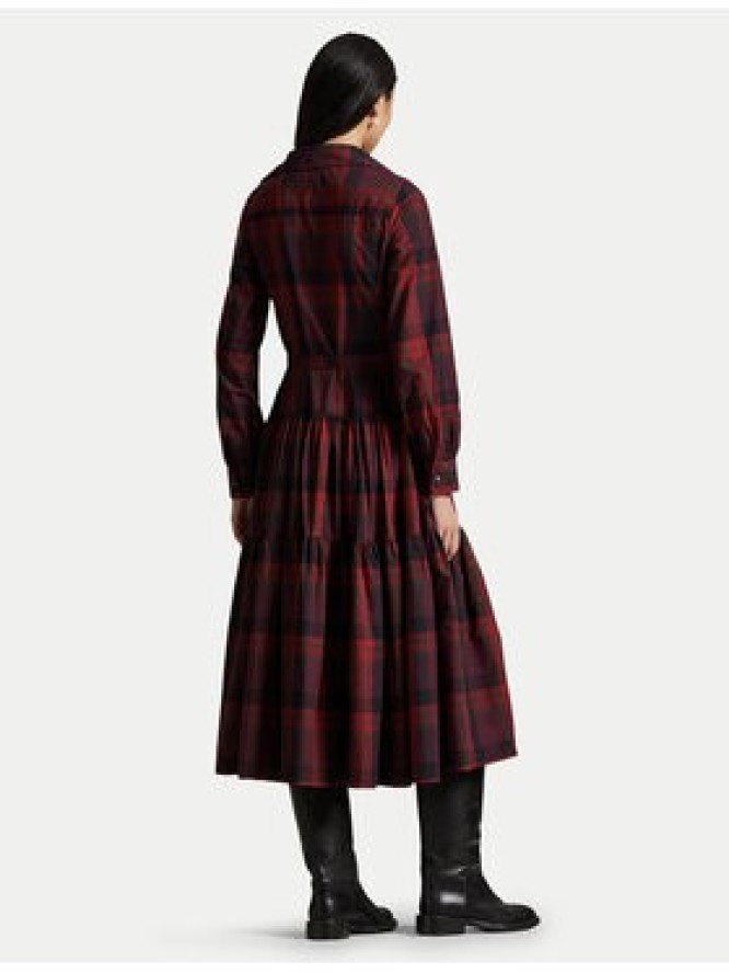 Polo Ralph Lauren Sukienka koszulowa 211A13260001 Bordowy Regular Fit