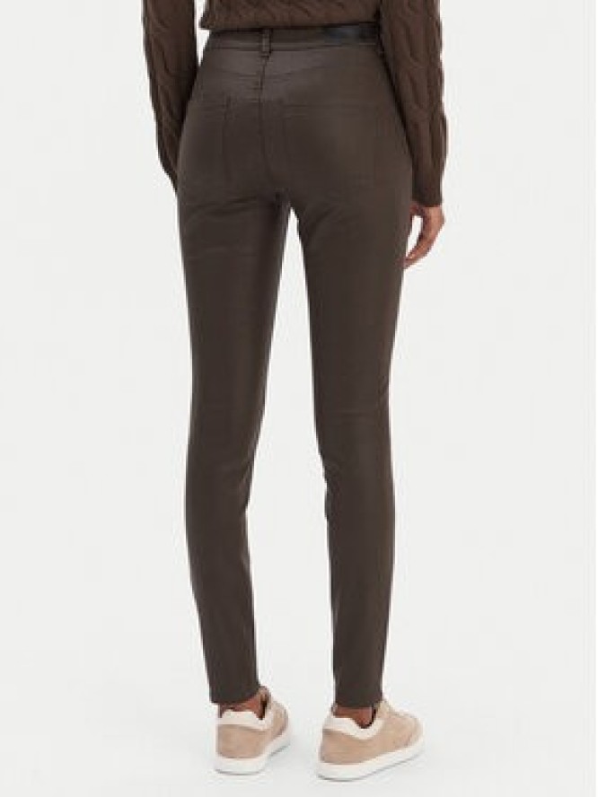 Vero Moda Spodnie z imitacji skóry Flash 10314591 Brązowy Skinny Fit
