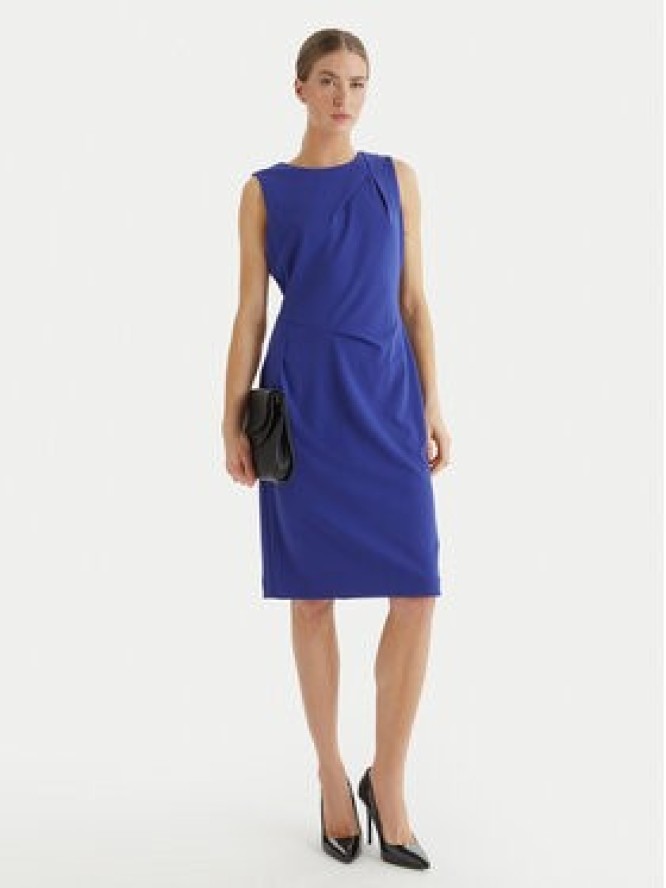 Calvin Klein Sukienka koktajlowa LV044F018G Niebieski Slim Fit