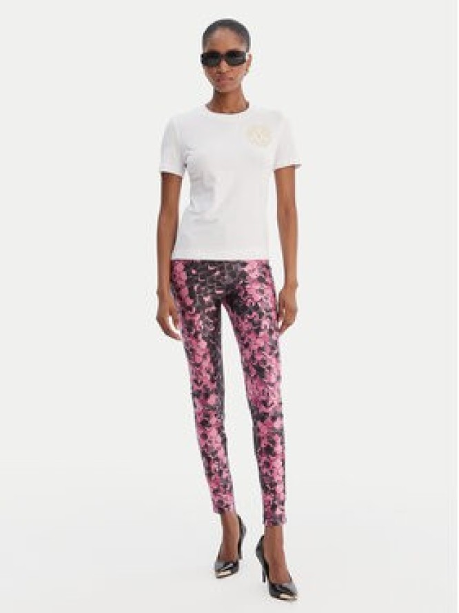 Versace Jeans Couture Legginsy 80HAC101 JS552 Różowy Slim Fit