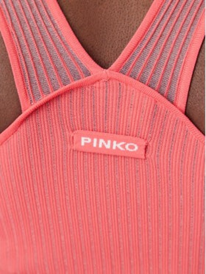 PINKO Sukienka dzianinowa 104802 A2GJ Koralowy Regular Fit