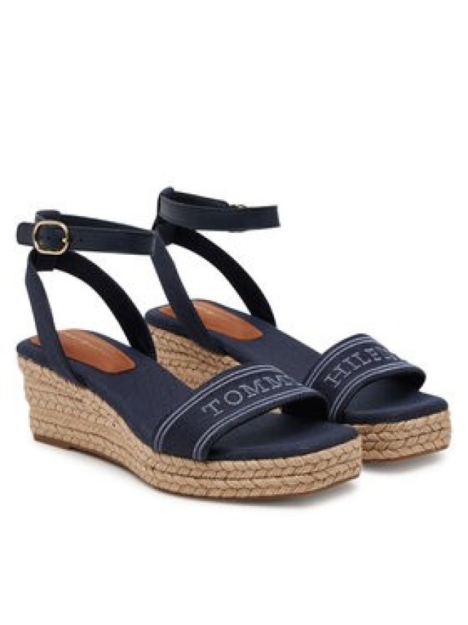 Tommy Hilfiger Espadryle Tommy Hilfiger Espad Mid Wedge FW0FW08805 Granatowy