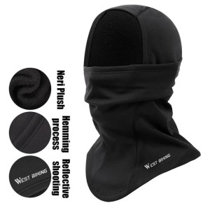 Czapka polarowa na wyprawy, skateboard, wiatroszczelna, czarna balaclava