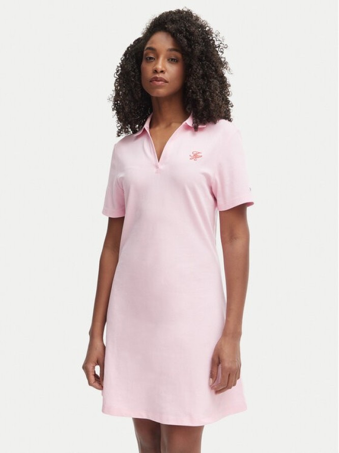 Tommy Hilfiger Sukienka codzienna WW0WW48749 Różowy jasny Regular Fit