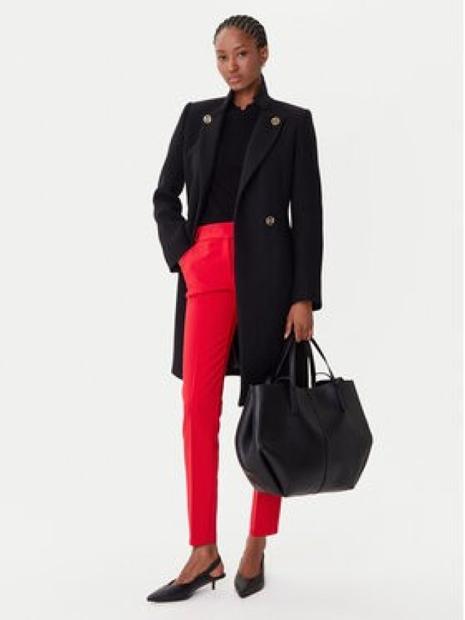 Rinascimento Płaszcz wełniany CFC0126218003 Czarny Regular Fit