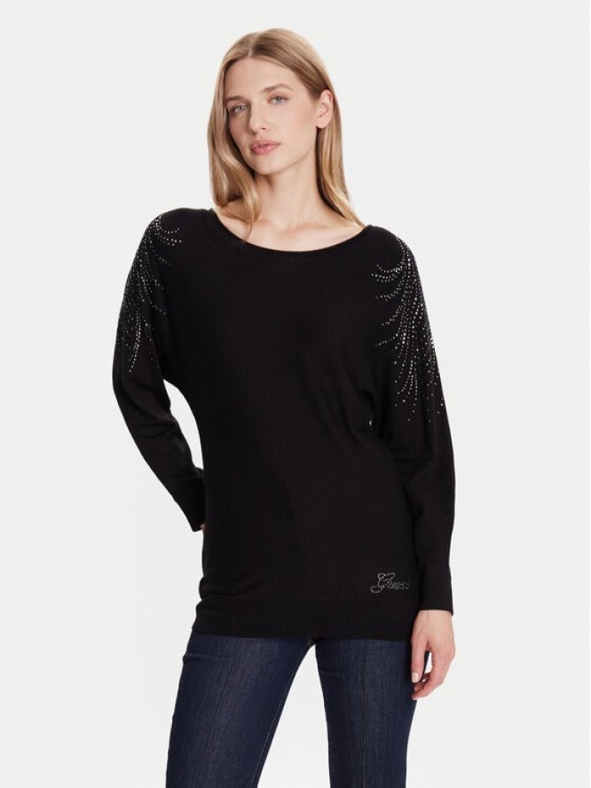 Guess Sweter W5BR38 Z2NQ2 Czarny Relaxed Fit