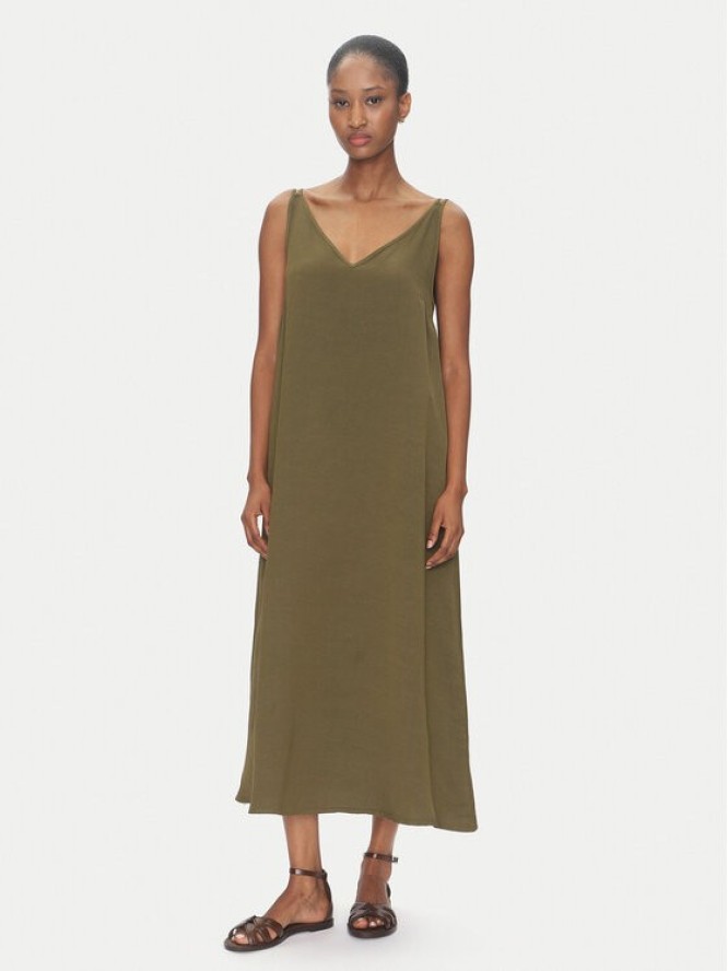 ViCOLO Sukienka letnia TD0758 Khaki Regular Fit