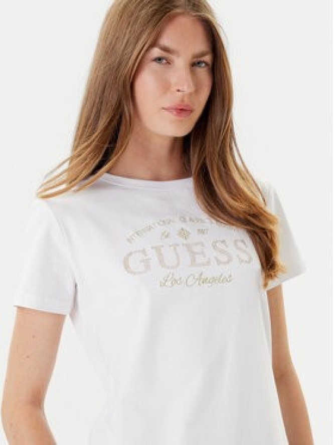 Guess T-Shirt V5YI13J 1314 Biały Regular Fit