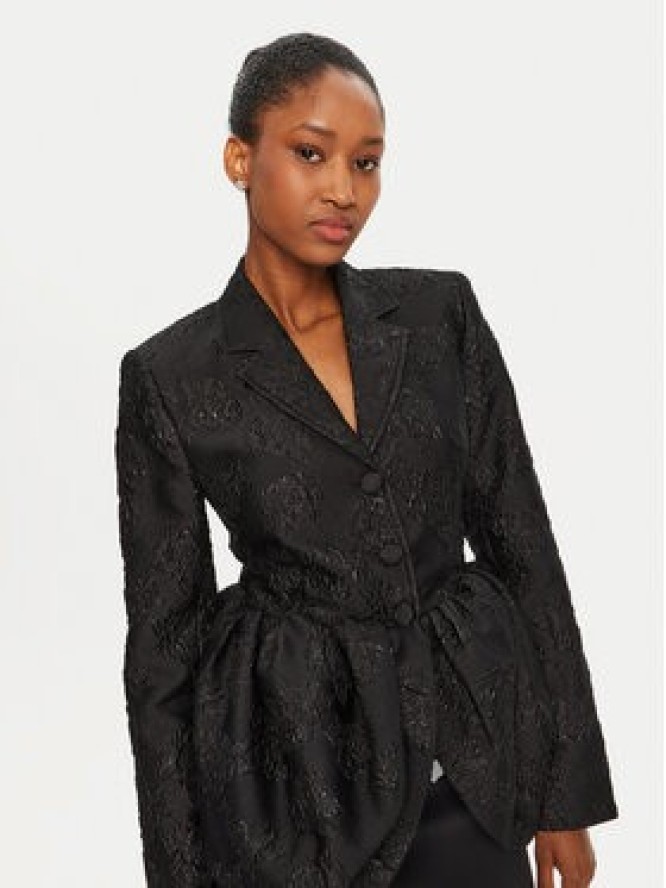 ROTATE Marynarka 113600100 Czarny Slim Fit