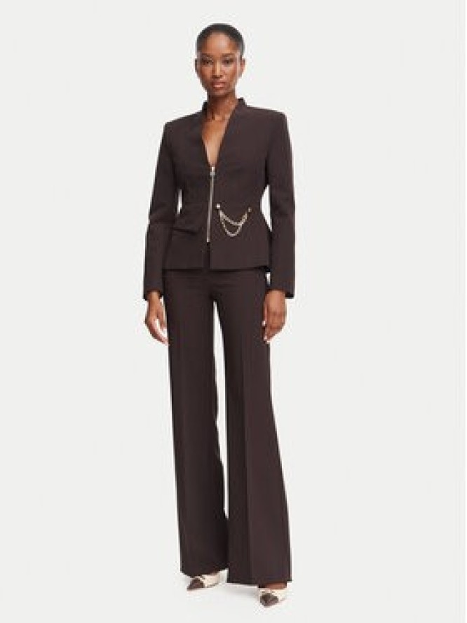 Rinascimento Spodnie materiałowe CFC0130141003 Brązowy ciemny Wide Leg