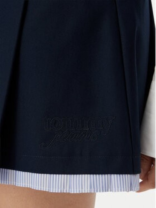 Tommy Jeans Spódnica trapezowa Varsity Pleated DW0DW22758 Granatowy Regular Fit