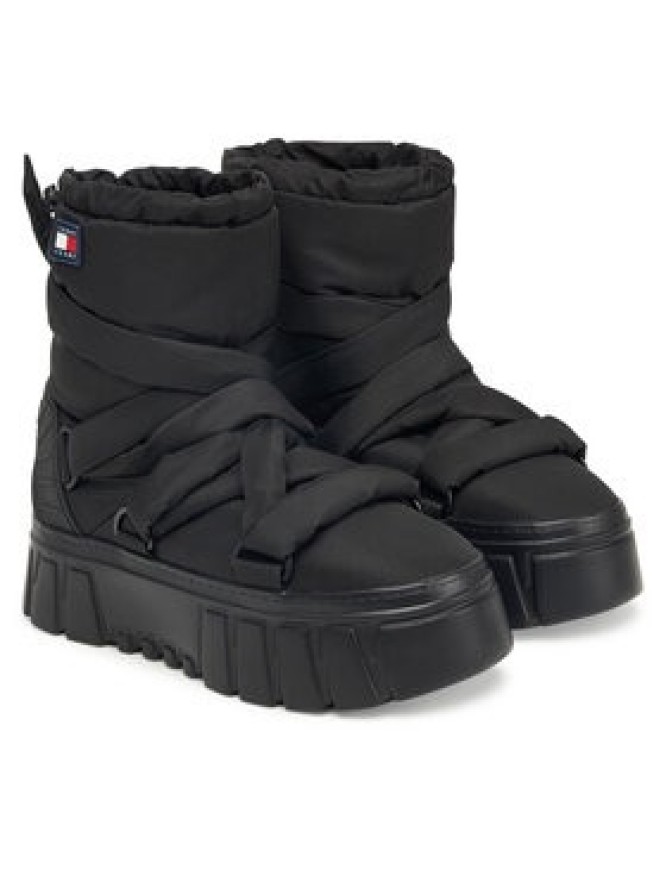 Tommy Jeans Śniegowce Tjw Chunky Snow Boot Nylon EN0EN02842 Czarny