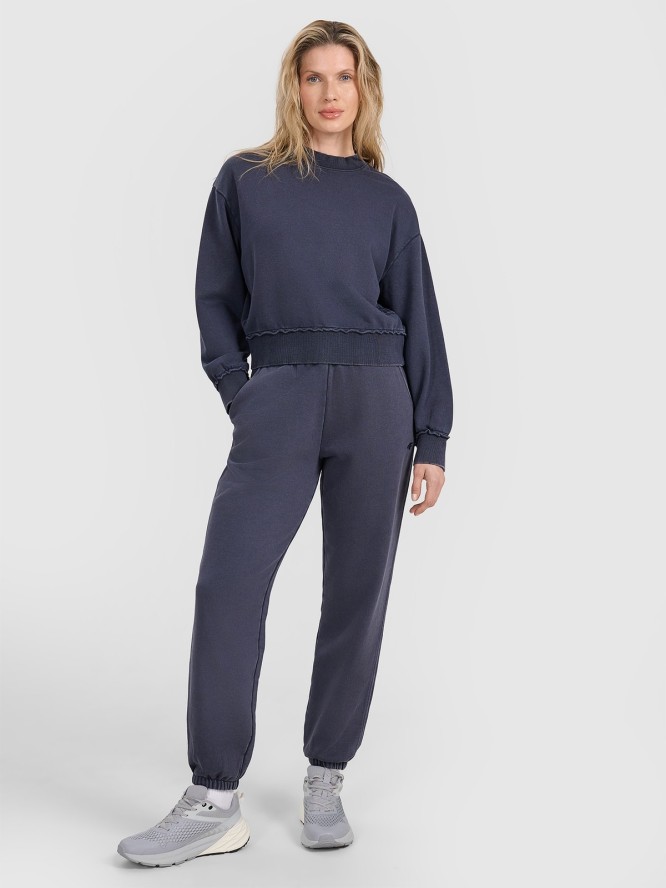 4F Spodnie dresowe joggery damskie - szare XS