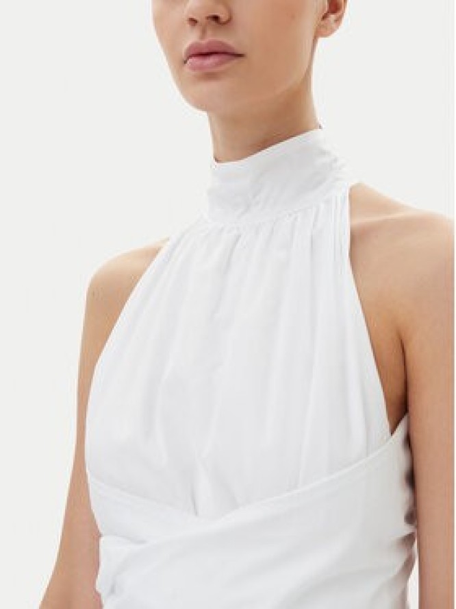 ViCOLO Sukienka koktajlowa TD0606 Biały Regular Fit