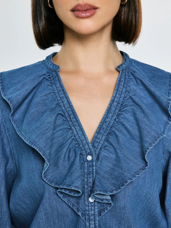 Koszula damska jeansowa niebieska Irina 392