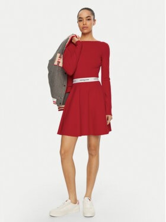 Tommy Jeans Sukienka codzienna DW0DW19465 Czerwony Slim Fit