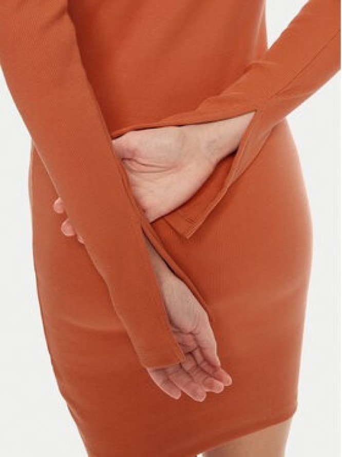 Calvin Klein Jeans Sukienka codzienna J20J225112 Pomarańczowy Slim Fit