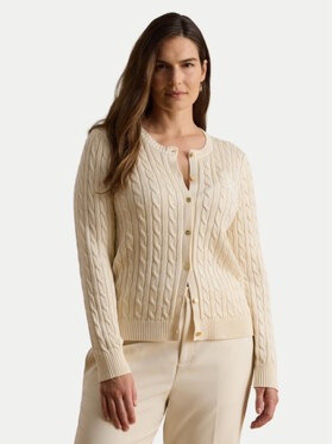 LAUREN RALPH LAUREN Kardigan 200P14040001 Kremowy Regular Fit