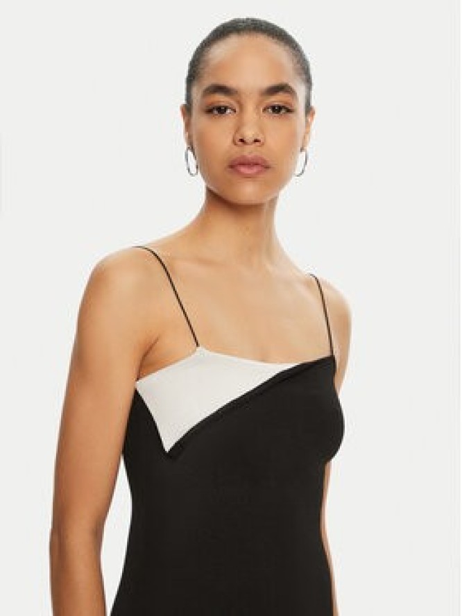 JACQUEMUS Sukienka dzianinowa 24E241KN449 Czarny Regular Fit