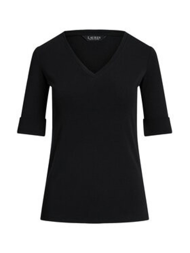 LAUREN RALPH LAUREN Bluzka 200815843003 Czarny Slim Fit