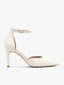 Dwuczęściowe kremowe czółenka na szpilce